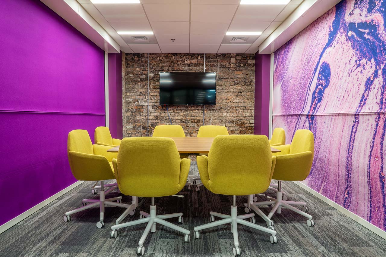 A small conference room for 8 people